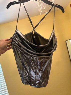 Sincerely Jules Black Top with Silver Trim